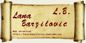 Lana Barzilović vizit kartica